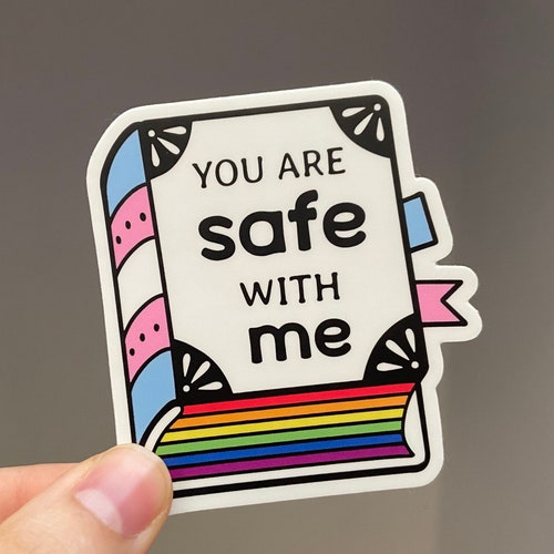 Sei al sicuro con me // Adesivo //