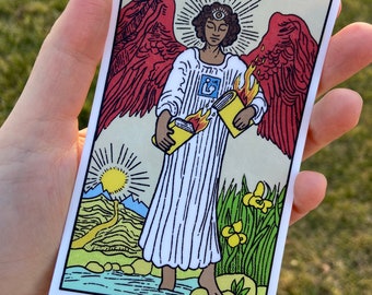 Banned Book Reader -- Oversized Giant Tarot Sticker
