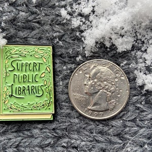 Support Public Libraries Enamel Pin Librarian image 4