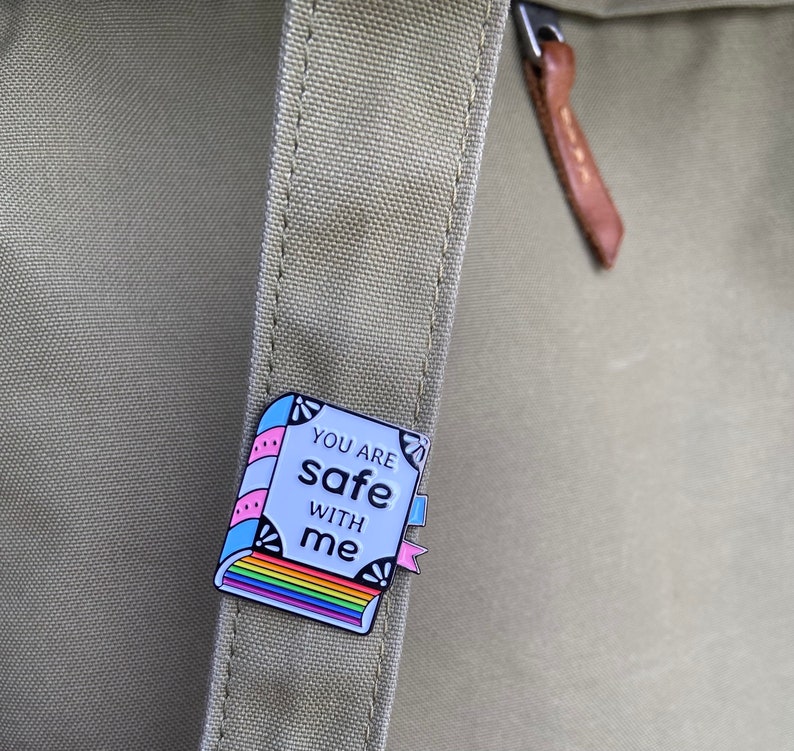 You are safe with me // Enamel Pin // Pride image 4