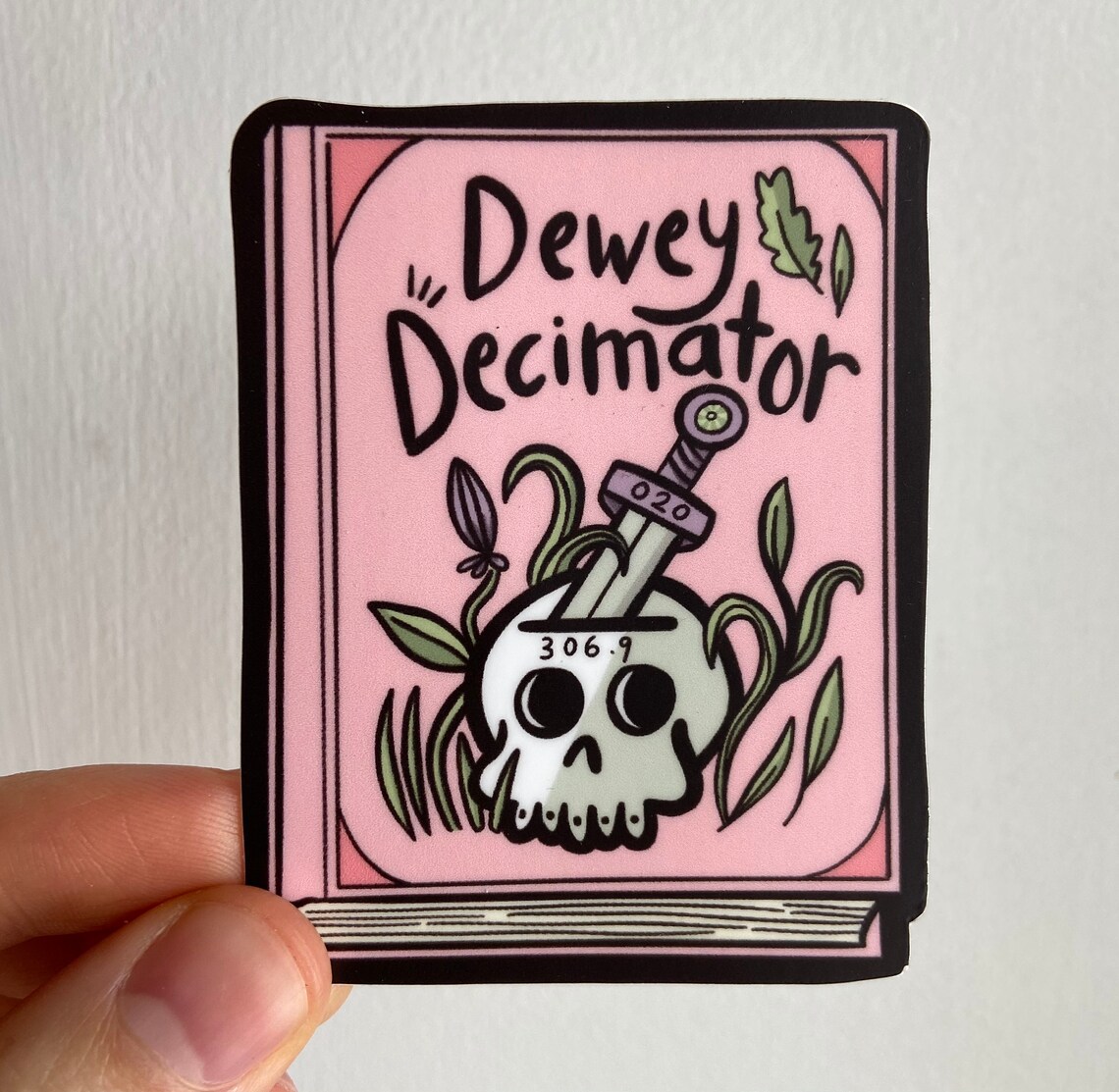 Dewey Decimator Sticker pink Dewey Decimal Librarians - Etsy