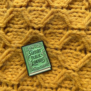 Support Public Libraries Enamel Pin Librarian image 3