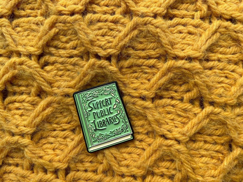 Support Public Libraries Enamel Pin Librarian image 3