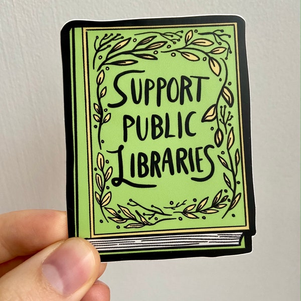Support Public Libraries Book Sticker || Library Science || Books
