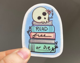 Lies Free or Die Aufkleber (Originaldesign) | Bibliothekare | Bibliotheken | Wissenschaft | Banned Bücher | Bibliothekswesen