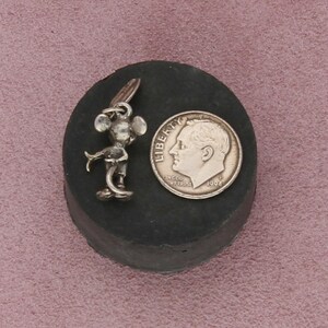disney sterling silver vintage 3d disneyland mickey mouse charm pendant image 3
