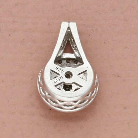 zales sterling silver micro pave diamond pendant Gem