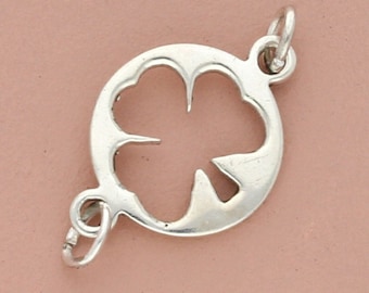 sterling silver lucky clover shamrock pendant