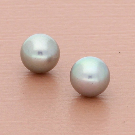 honora sterling silver 7mm grey pearl stud earring