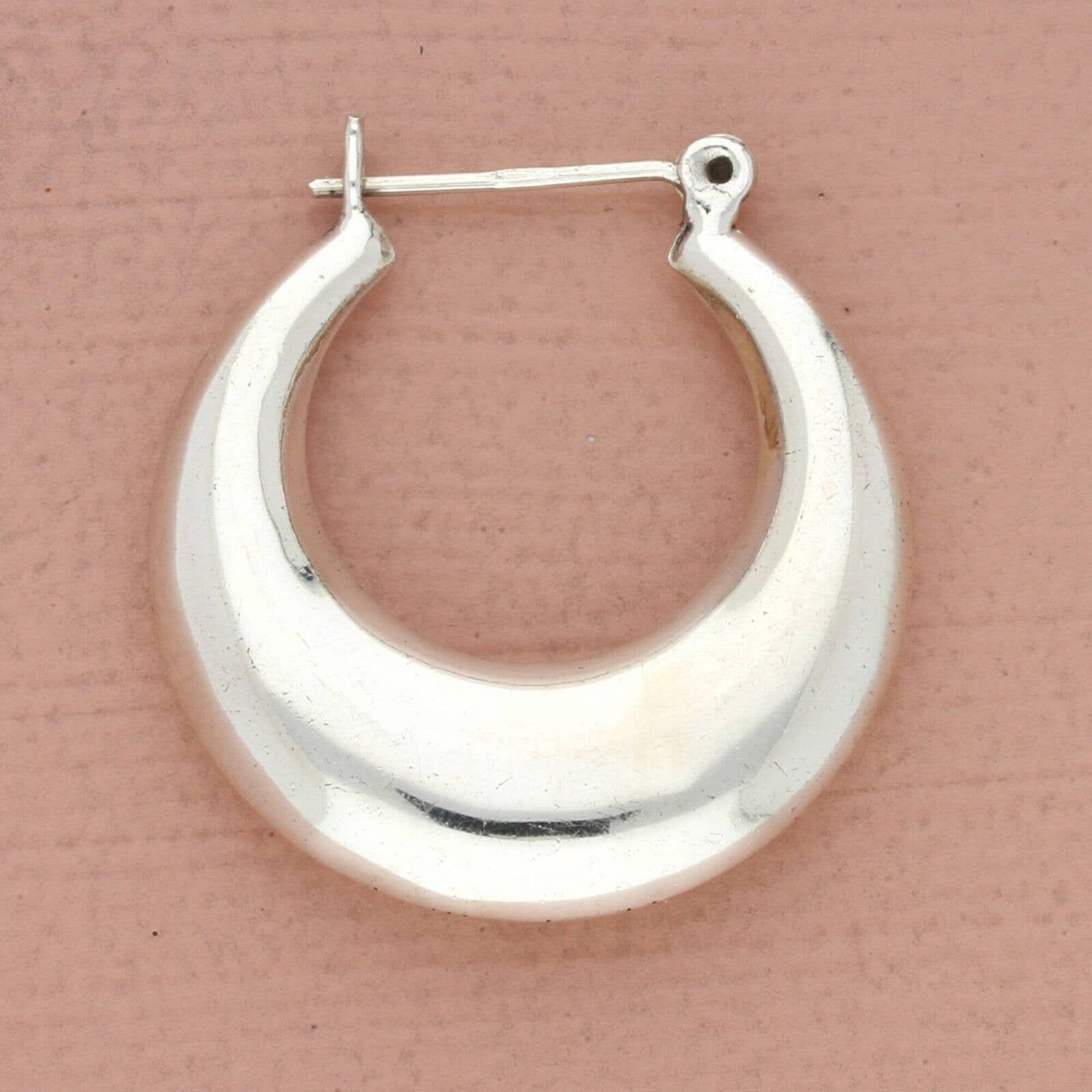 Puffy Heart Cubic Zirconia Drop Hoop Earrings - Wild Fable™ Silver
