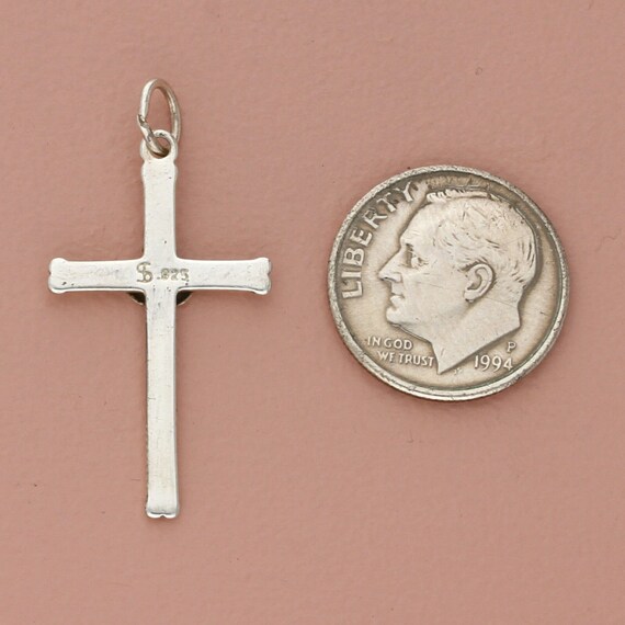 sterling silver vintage holy spirit dove cross pe… - image 2