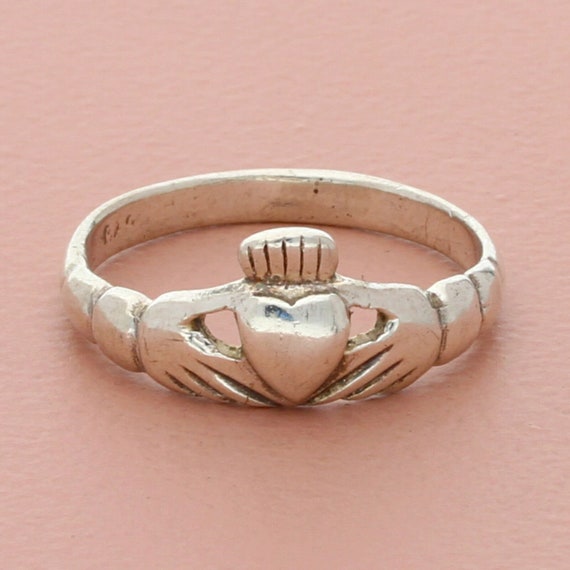 sterling silver irish celtic claddagh ring size 8