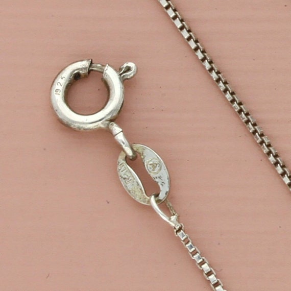 sterling silver 1mm box chain necklace size 18in - image 3