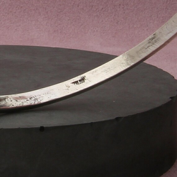 sterling silver vintage textured stack bangle bra… - image 3