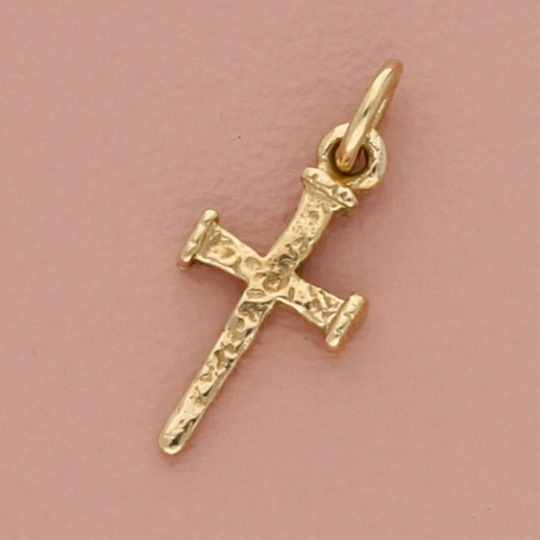 James Avery 14k Yellow Gold Nail Cross Charm - Etsy
