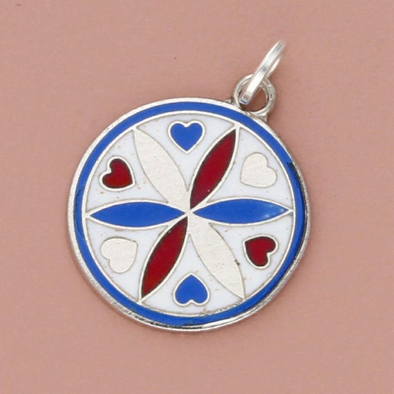 Sterling dutch hex charm - Gem