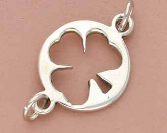 sterling silver lucky clover pendant