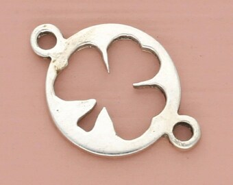 sterling silver cut-out lucky clover pendant