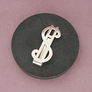mexico sterling silver vintage hand made dollar sign money clip
