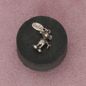 disney sterling silver vintage 3d disneyland mickey mouse charm pendant image 1