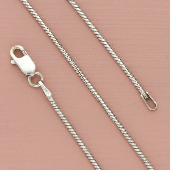 sterling silver 1mm snake chain necklace size 20.… - image 1