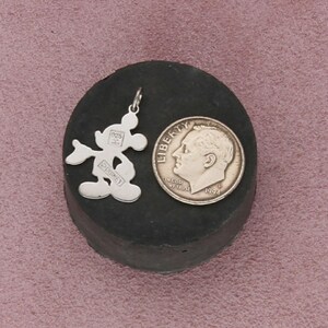 disney sterling silver vintage mickey mouse charm pendant image 3