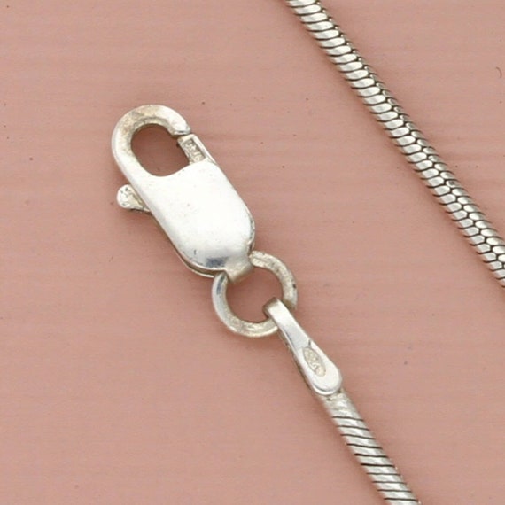 sterling silver 1mm snake chain necklace size 20.… - image 3