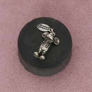 disney sterling silver vintage 3d disneyland mickey mouse charm pendant image 1