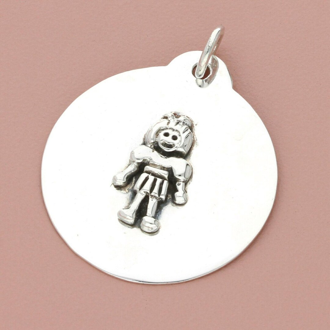 July! Crystal Kid Girl & Silver Pendant 9924Gg
