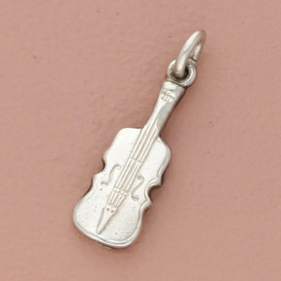 sterling silver vintage standing bass charm