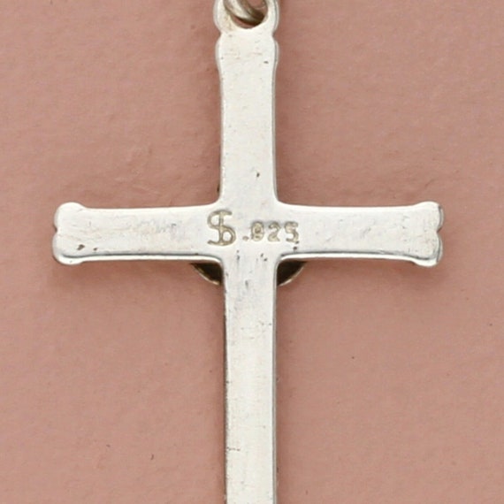 sterling silver vintage holy spirit dove cross pe… - image 3