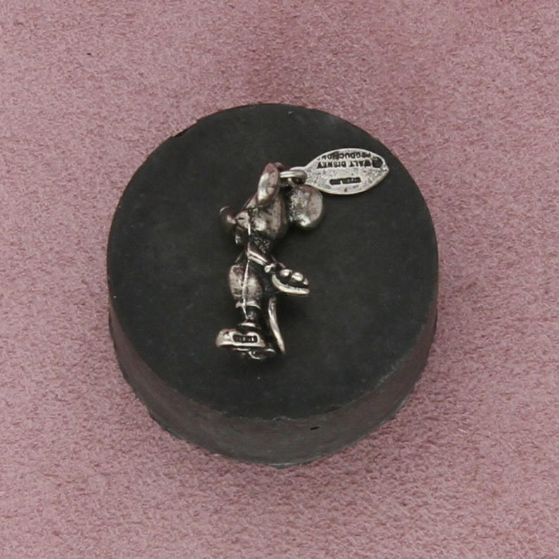 disney sterling silver vintage 3d disneyland mickey mouse charm pendant image 2