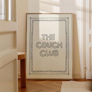 Stampa Couch Club, Decorazione per la stanza Coquette, Decorazione Dopamine, Decorazione sopra il letto, Decorazione per l'appartamento, Decorazione estetica per la stanza, Arte murale femminile, Alla moda