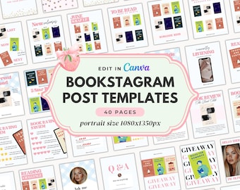 Modelo para Bookstagram, Modelo para Canva, Modelo para Instagram, Marketing de Livros, Instagram de Autores, Modelo para Resenha de Livros, Postagem Literária em Redes Sociais