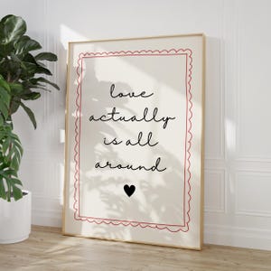 Liebe eigentlich ist alles rund, Schlafzimmer Dekor, Schlafzimmer Dekor, moderne Wohnung Wand Kunst, druckbare Wandkunst, Retro Poster