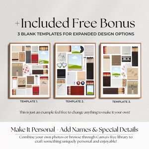 Matchbook Poster Template DIY Canva Custom Matchbox Art First Anniversary Gift for Boyfriend or Girlfriend Birthday Wall Art Couple Gifts image 4