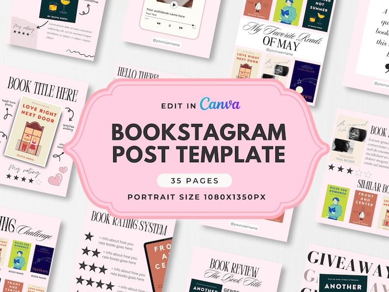 Modelo para Bookstagram, Modelo para Canva, Modelo para Instagram, Marketing de Livros, Instagram de Autores, Modelo para Resenha de Livros, Postagem Literária em Redes Sociais imagem 1