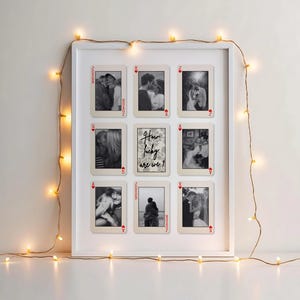 Personalized Playing Card Photo Collage, Anniversary Gift DIY Canva Template Digital Download image 9