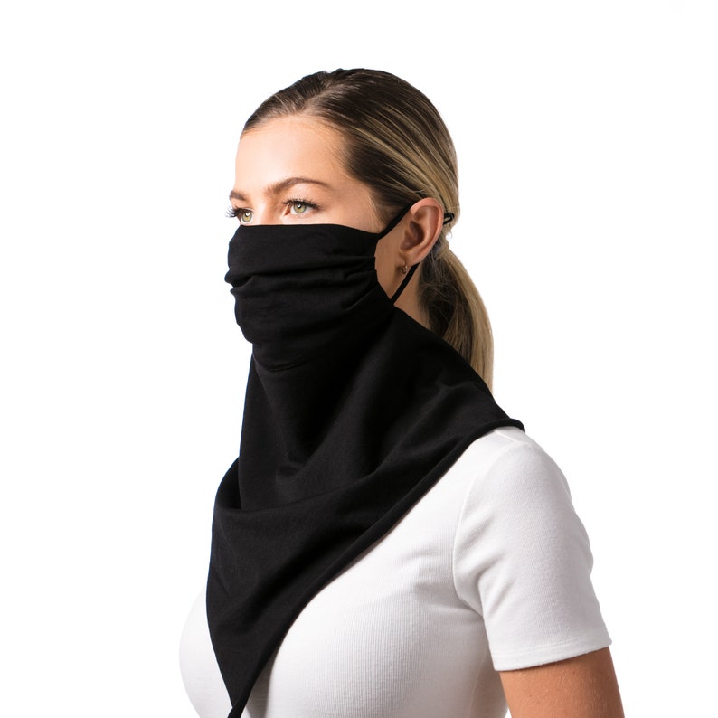 Face Masks Face mask scarf Fashion Face Scarf Mask Black | Etsy