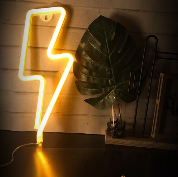 Neon light 2024 lightning bolt