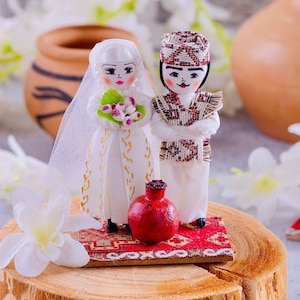 Mini sposo e sposa / Bomboniere personalizzate per gli ospiti all'ingrosso / Bomboniere rustiche per matrimoni / Bomboniere uniche Bomboniere all'ingrosso bambola armena