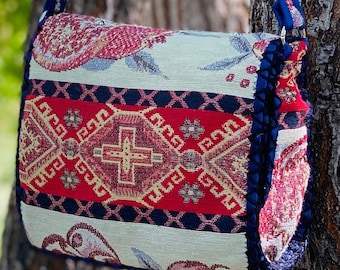 Kilim Crossbody Bag, Handmade Carpet Bag, Armenian Gift