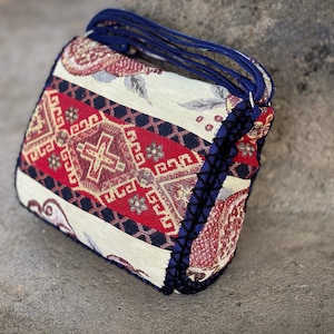 Stoff Teppich Tasche Crossbody, Traditionelle Handarbeit Tasche, Teppich Geldbörse
