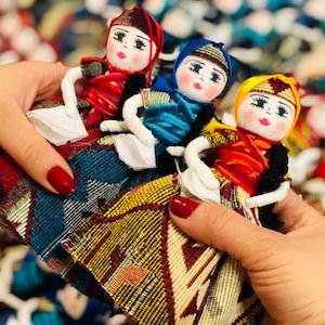 Armenian Girl Doll (Set of 3) Christmas Decorations Dolls Gift Flag Made in Yerevan Made in Armenia souvenir, Girl doll ALDA Doll taraz