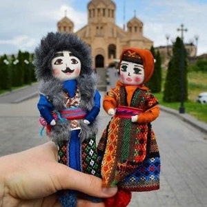 Armenian doll Girl, Armenian trndez, Armenian Costumes wearing traditional clothing, Taraz Girl Cone Doll with Armenian Costumes