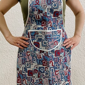 Armenian Traditional Apron, Armenian Gift, Traditional Cooking, Handmade Apron, Armenian Alphabet and Symbols, Cooking Apron