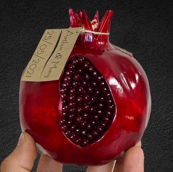 Granatapfel Dekor aus Holz Geschenk, Holz Obst Dekor, Home Office  Geschenke, Holzdekor, knstlicher Granatapfel / WEIHNACHTEN - Etsy  sterreich