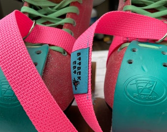 Hot Pink Skate Leash | Neon Pink Roller Skate Strap | Perfect Skate Bag | Skate Accessories | Stocking Stuffer | Gift for Roller Skater