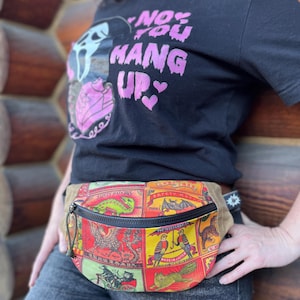 Japońska torba typu sling z woskowanego płótna artystycznego w stylu vintage | Ręcznie robione w USA | Dostępne paski w dużych rozmiarach