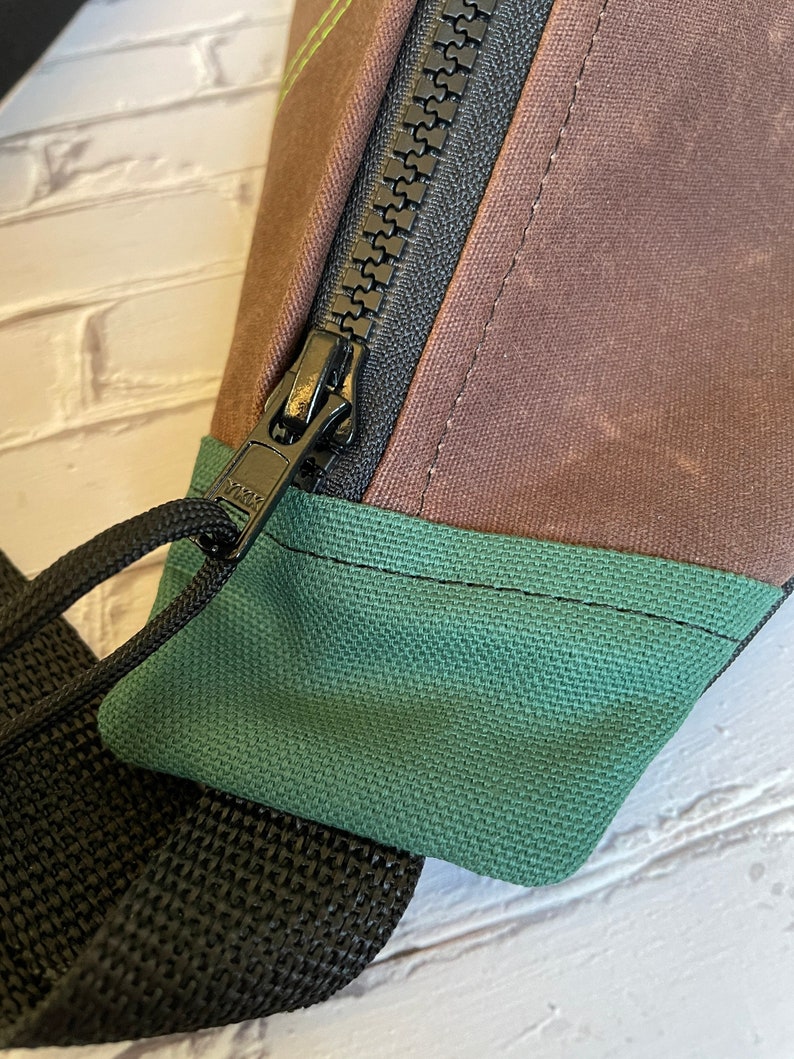 Waxed Canvas Sling Bag Unisex Roller Skate Bum Bag Brown Etsy